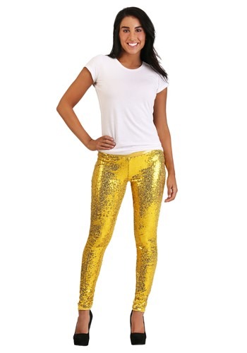 Tipsy Elves Gold Sequin Women’s Leggings